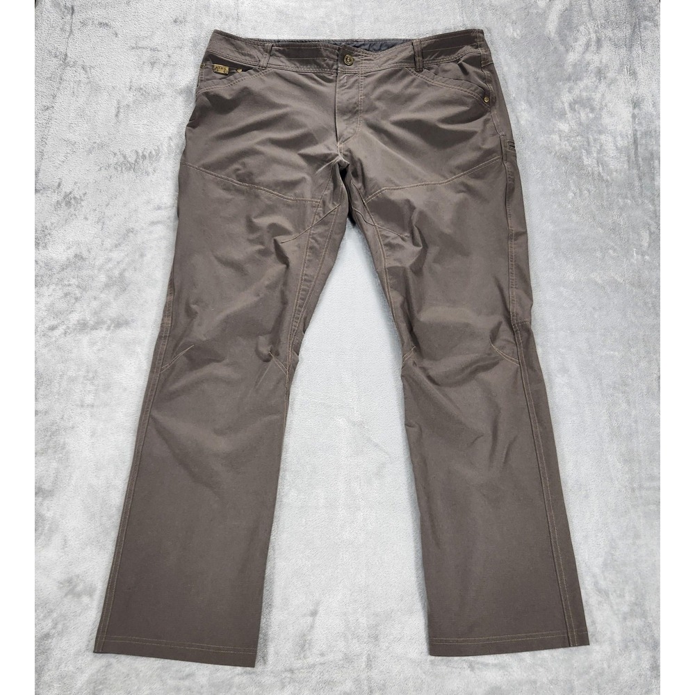 Kuhl Silencr Pants Mens 40x32 Brown Canvas Regular Fit Workwear Hiking Outdoor